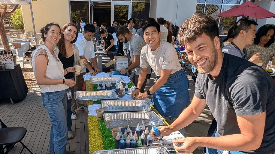 Team tie-dye activity
